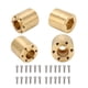 thumbnail image 1 of Adaptador de cubo hexagonal de rueda RC, 4 piezas Adaptador de cubo hexagonal de rueda de rueda de latón Adaptador de ampliación de cubo hexagonal de rueda construido para precisión, 1 of 8
