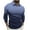 Dark Blue, variant on Men's Knit GOLF Shirt Long Sleeve Quarter Zip GOLF Sweater Casual Golf Shirts Vintage Striped Collar GOLF Black
