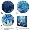 thumbnail image 3 of Designart "Flowers Glacial Majesty painting" Floral Wall Art Print, 3 of 5