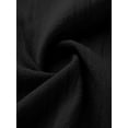 thumbnail image 5 of Women Casual Crop Short Sleeve Button Down Blouses Shirt Collar Loose Fit Shirt Black XL, 5 of 6