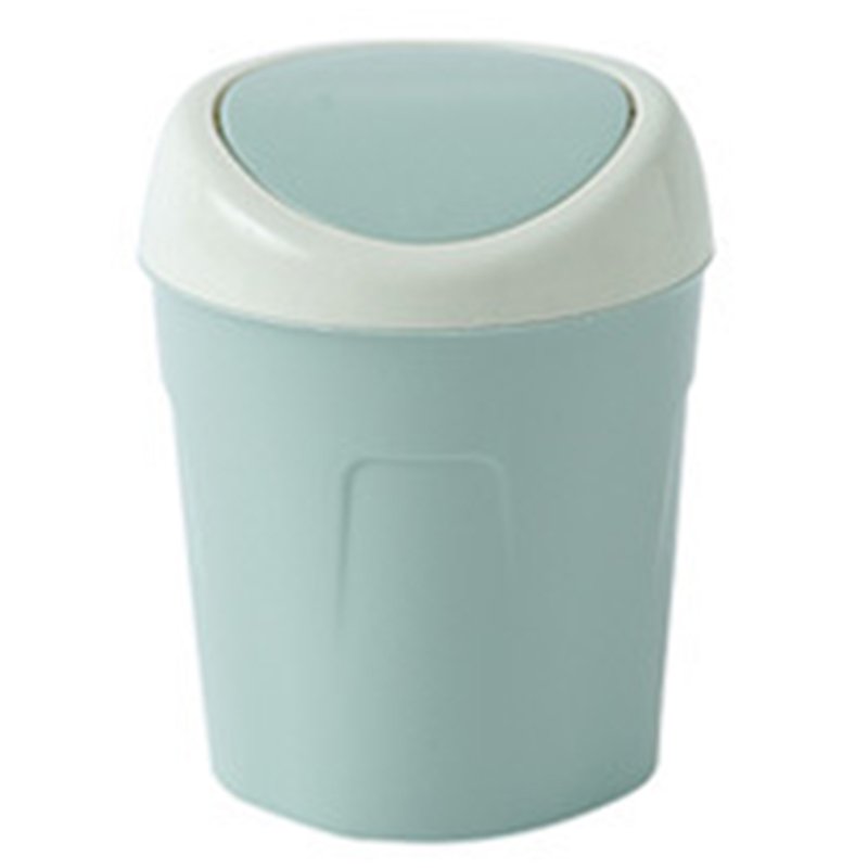 Desktop Trash Can Mini Plastic Countertop Waste Garbage With Roll Swing