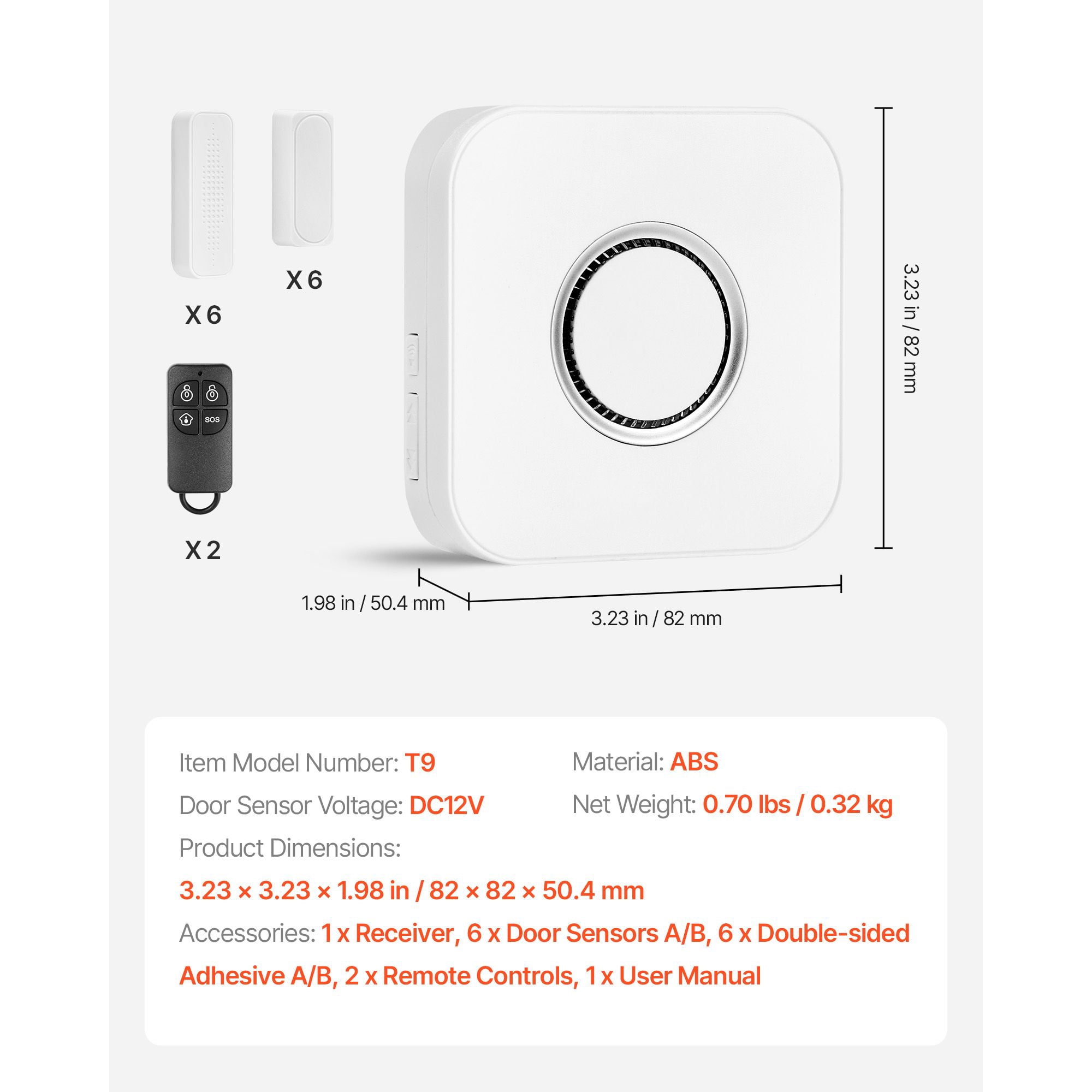 Smart Door Window Sensor Alarm, App Control 656ft Range Voice Assistant Compatible, Real-Time Alerts Home Security System for House Business