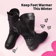 thumbnail image 4 of Botas DREAM PAIRS KNICE para Niñas con Pelo Sintético hasta la Rodilla en Negro, 4 of 7