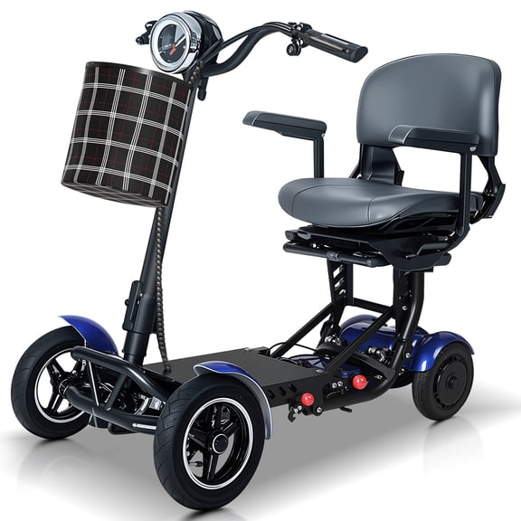 500W Mobility Scooter,Electric Wheelchair Device for Travel,Suitable for Seniors and People with disabilities,with LED Headlights and Basket,Blue