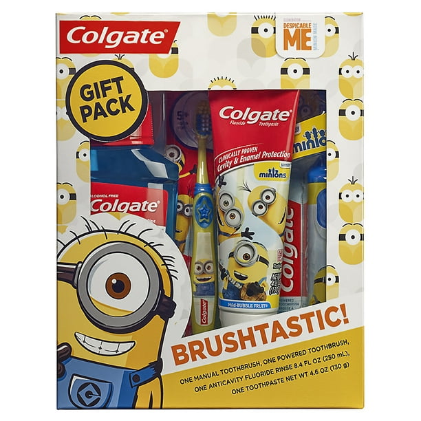 Colgate Kids Toothbrush, Toothpaste, and Mouthwash Set, Minions