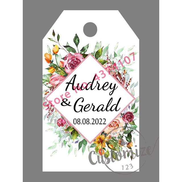 Etiquetas personalizadas para recuerdos de boda, etiquetas para dulces, cumpleaños, bautismo, tu foto, 100 unidades por Set