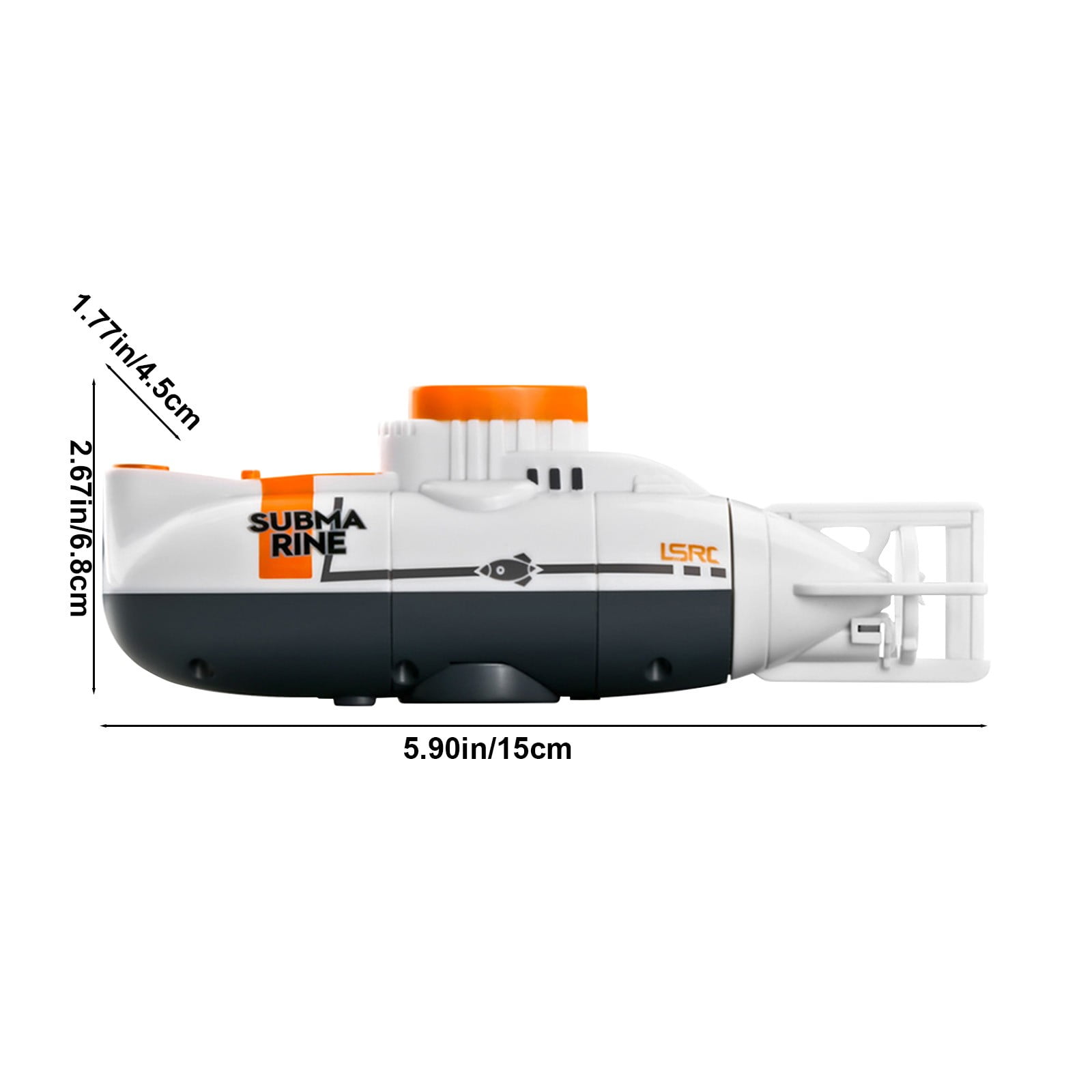 Usbinx Life Toy Gift, Mini Remote-Controlled Underwater Boat Toy Rechargeable Submarine with Diving Capability for Teens 27.58in Depth