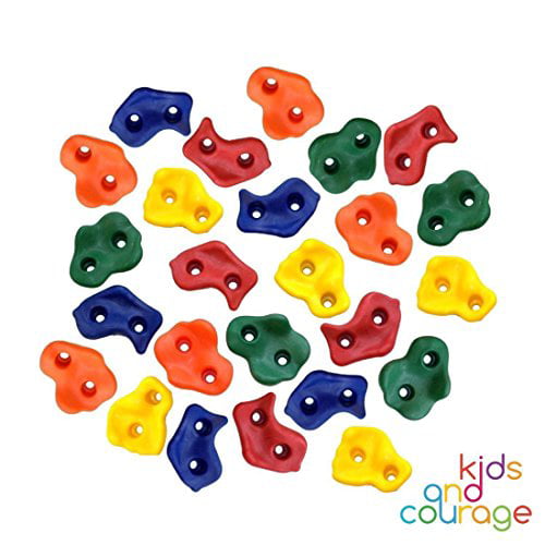 10pcs Plastic Colorful Textured Climbing Rock Wall Stones Kids Assorted Holds 