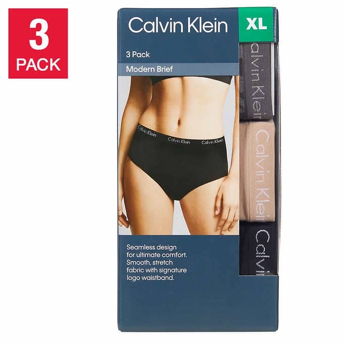Calvin Klein Womens Seamless Brief, 3-pack 