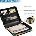 thumbnail image 3 of FORMRS Zipper Binder with Shoulder Strap 1.5-inch Ring 500 Sheet Capacity File Bag, Beige Floral Wave, 3 of 5