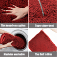 thumbnail image 6 of MK Gdledy Chenille Oval Bath Rug 16x24, Rubber Backing Quick Dry Washable Microfiber Mats，Red, 6 of 6