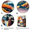 thumbnail image 3 of Designart Sunset In Modern Vector Style I Canvas Wall Art, 3 of 5