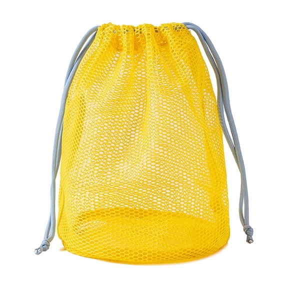 Meshed Swim Bag With Adjustable Drawstring Large Capacity Toiletry Organiser for Travel Pool Beach Essential