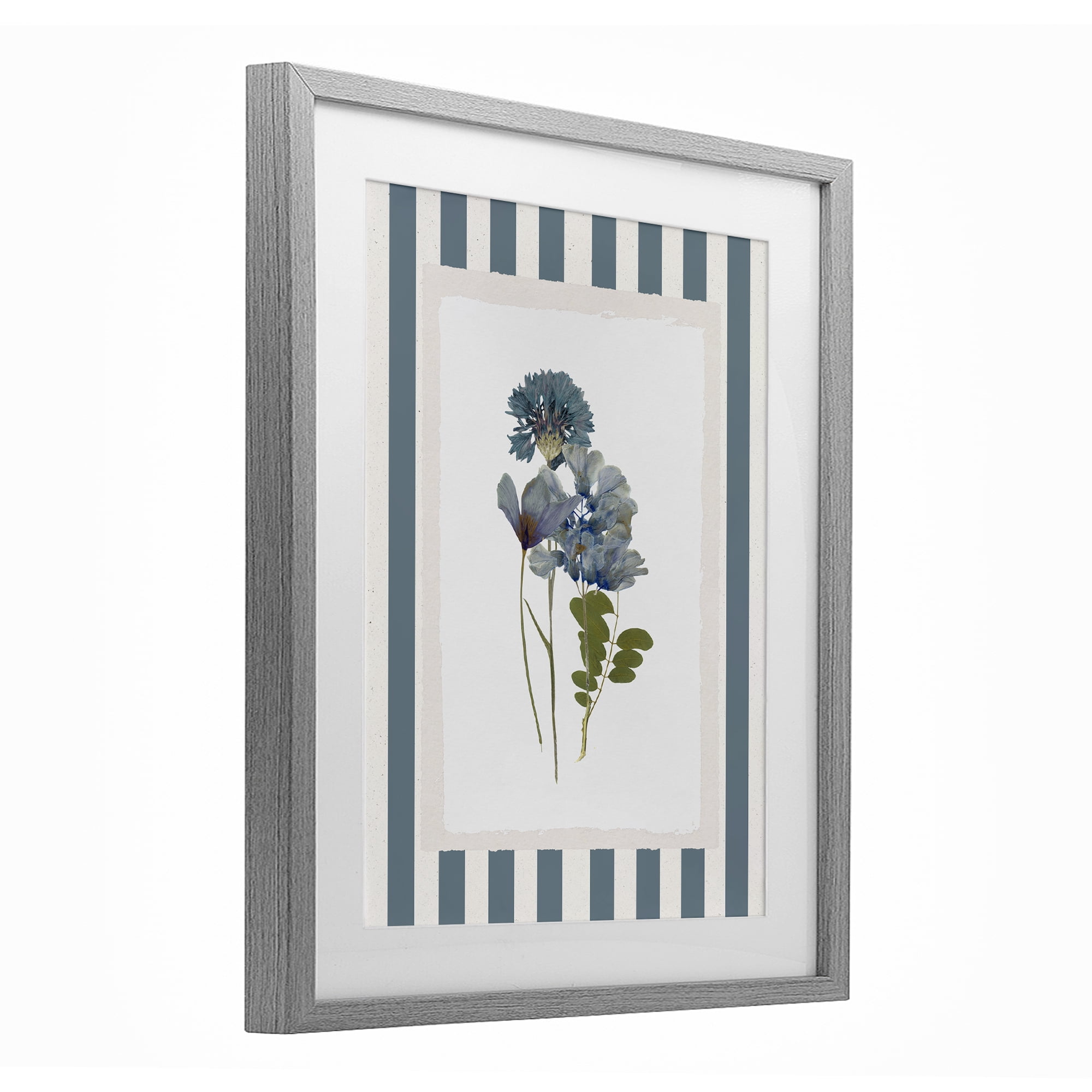 Stupell Industries Summer Memory Flowers Gray Framed Print Under Glass, design by Val Rhodes