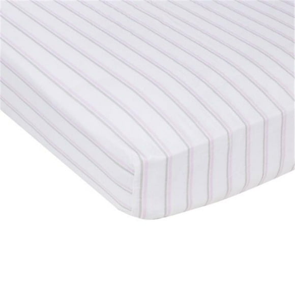 Pink & Gray Stripes Muslin Crib Sheet