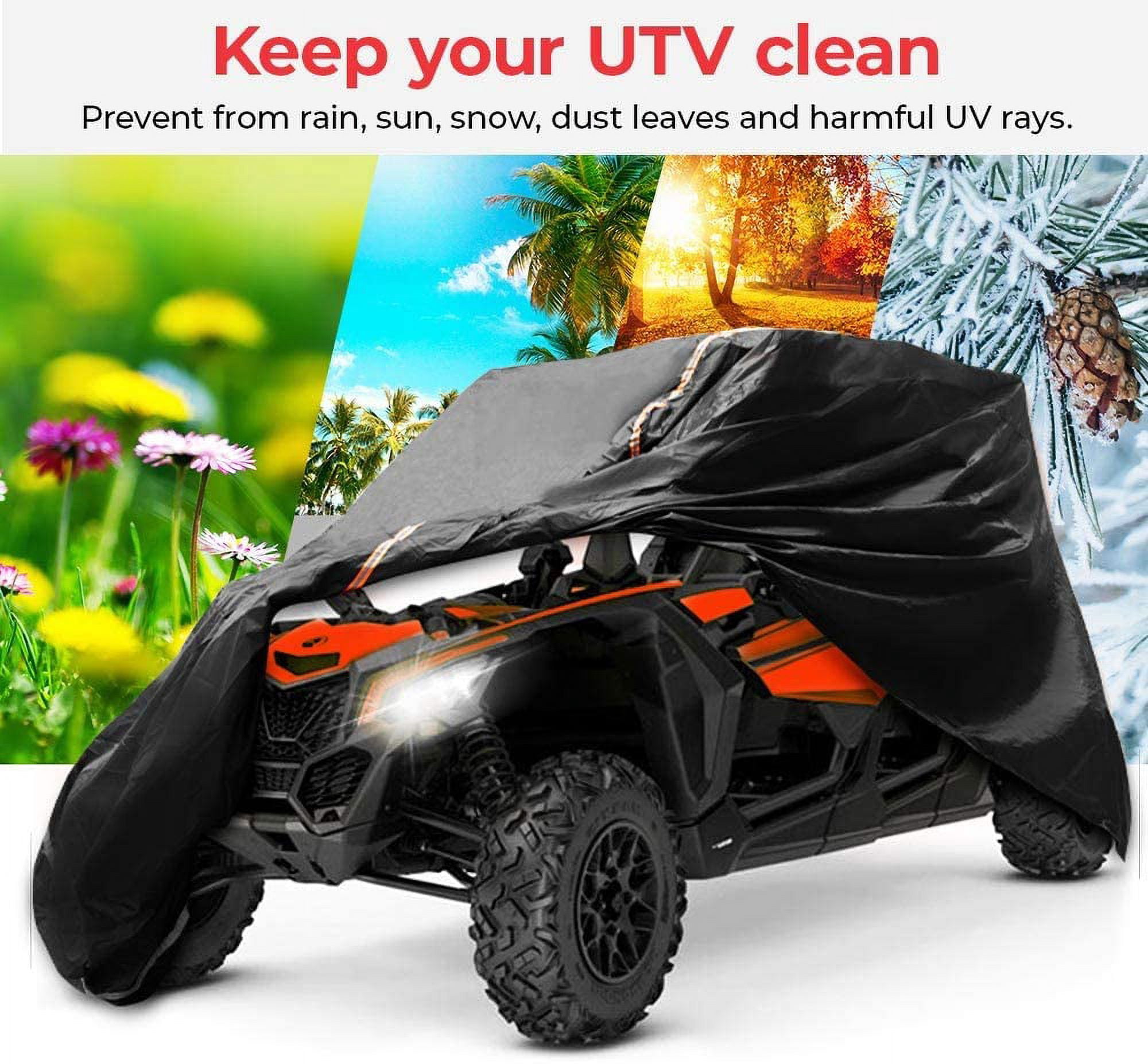 KEMIMOTO Upgraded UTV Cover 4 Seater Compatible with Can Am Maverick X3 Max RZR 1000 Pro 4