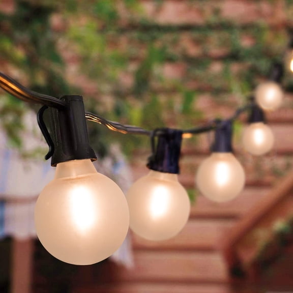 Guirnalda de luces para exteriores GOOTHY G40, 7,6 m, 27 LED esmerilados, resistentes al agua, 120 V