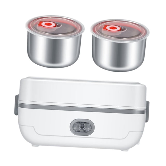 Calentador de alimentos con aislamiento de alimentos, fiambrera portátil de autococción, pequeña olla arrocera, calentador eléctrico, fiambrera para Nivel único