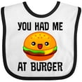 thumbnail image 3 of Inktastic You Had Me at Burger Boys or Girls Baby Bib, 3 of 4