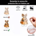 thumbnail image 4 of Halloween Vintage Patchwork Ghost 2D Acrylic Tabletop Decor, 360° Rotatable Clear Base Ghost Ornament with Pumpkin Trick or Treat Bucket, 4 of 9