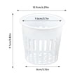 thumbnail image 3 of Plastic Garden Mesh Net Pot Hydroponic Basket Planting Nursery Grow Supplies, 11cm/4.3inch Wide Mouthed Hydroponic Growth For Soilless Of Root Controlled Seedlings,White, 3 of 5