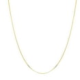 thumbnail image 3 of 10K Solid Yellow Gold 1mm Wide Diamond Cut Curb Link Chain Chain 20 Necklace with Lobster Clasp, 3 of 3