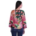 thumbnail image 4 of Moomaya Printed Button Placket Full Sleeve Top Round Neck WoMen's Casual Summer Tunic, 4 of 6