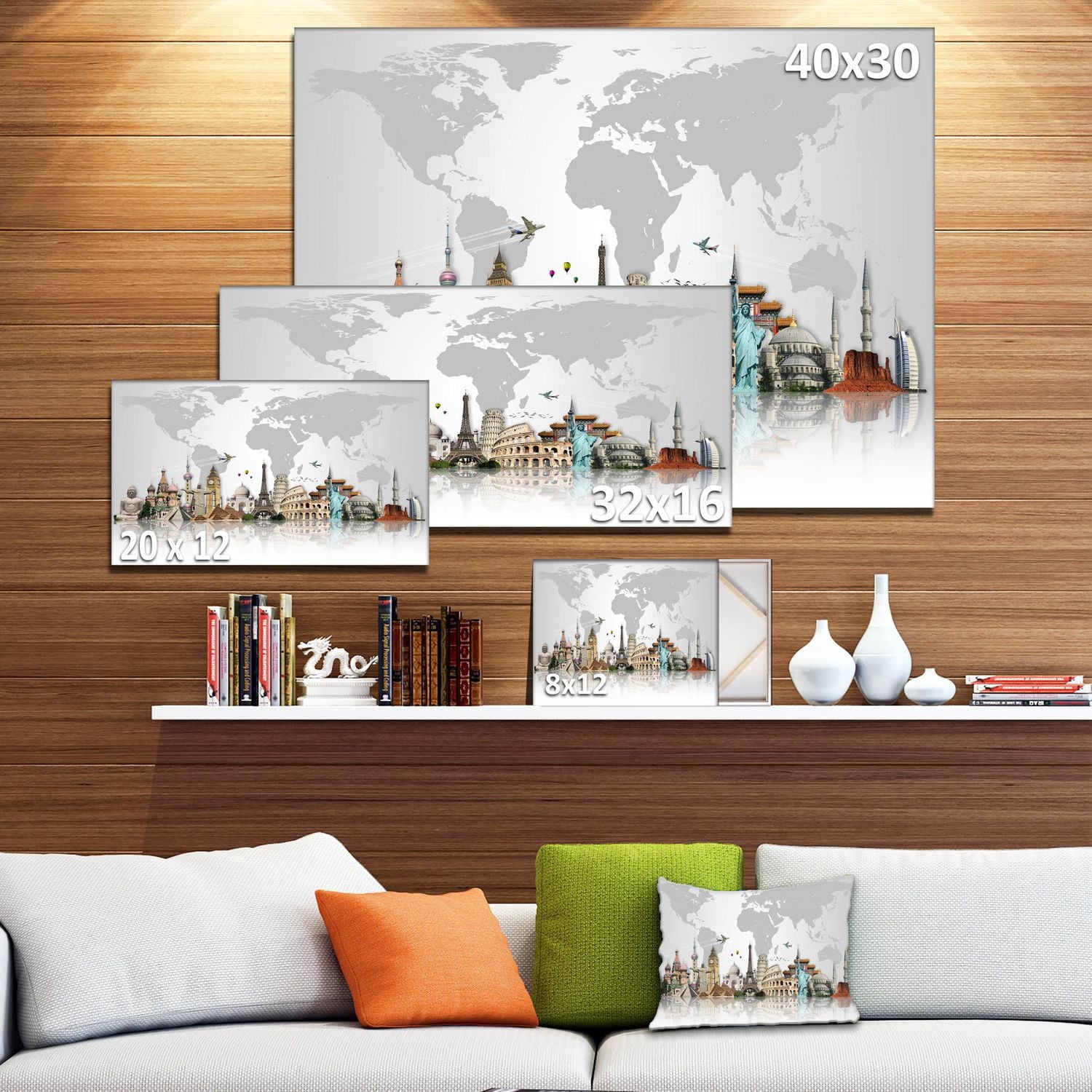 Designart Monuments célèbres à travers le monde Art mural sur toile