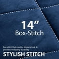 thumbnail image 5 of VK·LIVING Fleece Throw Sherpa Blanket for Bed or Couch Oversized Weighted Warm Reversible Machine Washable Medium Weight Home Decor Giftable Throw,Blue,90"x90", 5 of 8