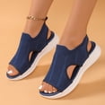 thumbnail image 3 of HBGVBA Womens Summer Sandals Knitted Mesh Hollow Out Breathable Soft Sole Summer Casual Lightweight Shoes 42, 3 of 5