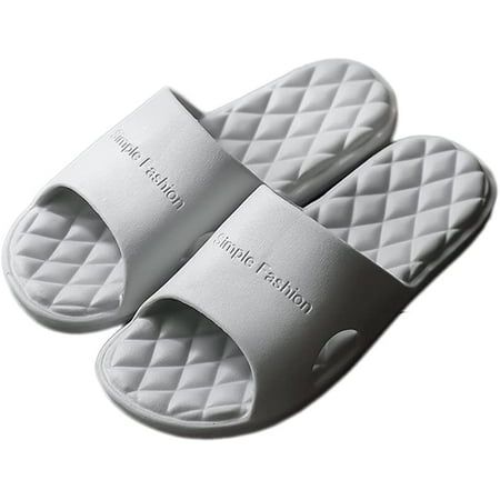 

PIKADINGNIS Shower Slippers for Women and Men Lightweight House Slide Sandals Non-Slip Bathroom Waterproof Home Slipper with Diamond-Shaped Drainage Channels