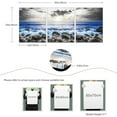 thumbnail image 6 of Beach Canvas Wall Art for Living Room, Blue Coastal Wall Decor for Bedroom, Seaside Pictures for Bathroom Wall Decoration, Ocean Painting Set for Office, Home Decor 12"X16", 6 of 7
