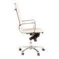 thumbnail image 2 of Moe's Home Collection Omega High Back Faux Leather Office Chair in White, 2 of 5