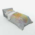thumbnail image 3 of Ambesonne Colorful Bedding Set 4 Pcs, Psychedelic Flower, Queen, Multicolor, 3 of 3