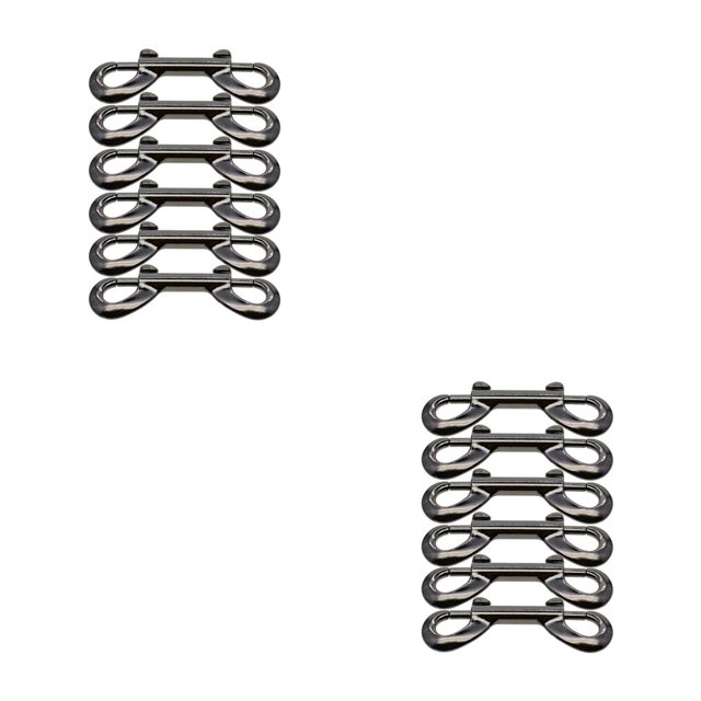 sweethay 6 piezas Perno Broches Desmontable Cabezas dobles Gancho Hebillas de correa para mascotas Type3 NO3