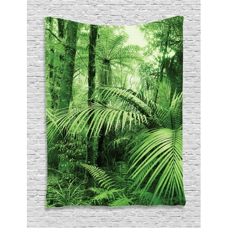 Rainforest Decorations Wall Hanging Tapestry Palm Trees And Exotic Rainforest Decorations Wall Hanging Tapestry Palm Trees And Exotic Plants In Tropical Jungle Wild Nature Zen Theme Ilration Bedroom Living Room Dorm