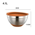 thumbnail image 2 of GLFILL Stainless Steel Salad Bowl with Silicone Bottom Lid Cooking Baking Home Kitchen 26cm, 2 of 9