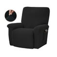 thumbnail image 1 of Stretch Recliner Cover 4 Pieces Set Recliner Chair Covers for Living Room Recliner Chair Slipcover with Side Pocket, Thick Soft Small Checked Jacquard, Machine Washable, 1 of 4