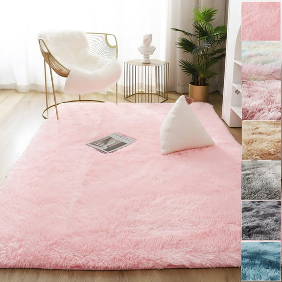 SAYFUT 5 Sizes 6 Colors Home Indoor Outdoor Decor Long Plush Ultra Soft Fluffy Rectangle Tie Dye Area Rugs Home Carpet Rug Child Mat for Living Room Bedroom Floor Mats,2x4ft/ 4x6ft/ 5x8ft/ 6x9ft