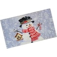 thumbnail image 2 of Sunnydaze 17.5" x 29" Indoor Holiday Entrance Mat - Snowman White, 2 of 6
