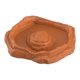 thumbnail image 1 of Plato de baño para reptiles, plato de alimentación para reptiles, comedero decorativo para terrario, cuenco para tortugas, suministros para mascotas, marrón claro S, 1 of 8