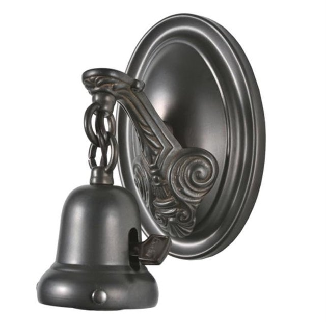 Meyda Revival Craftsman Brown Steel One Light Wall Sconce 4" Wide