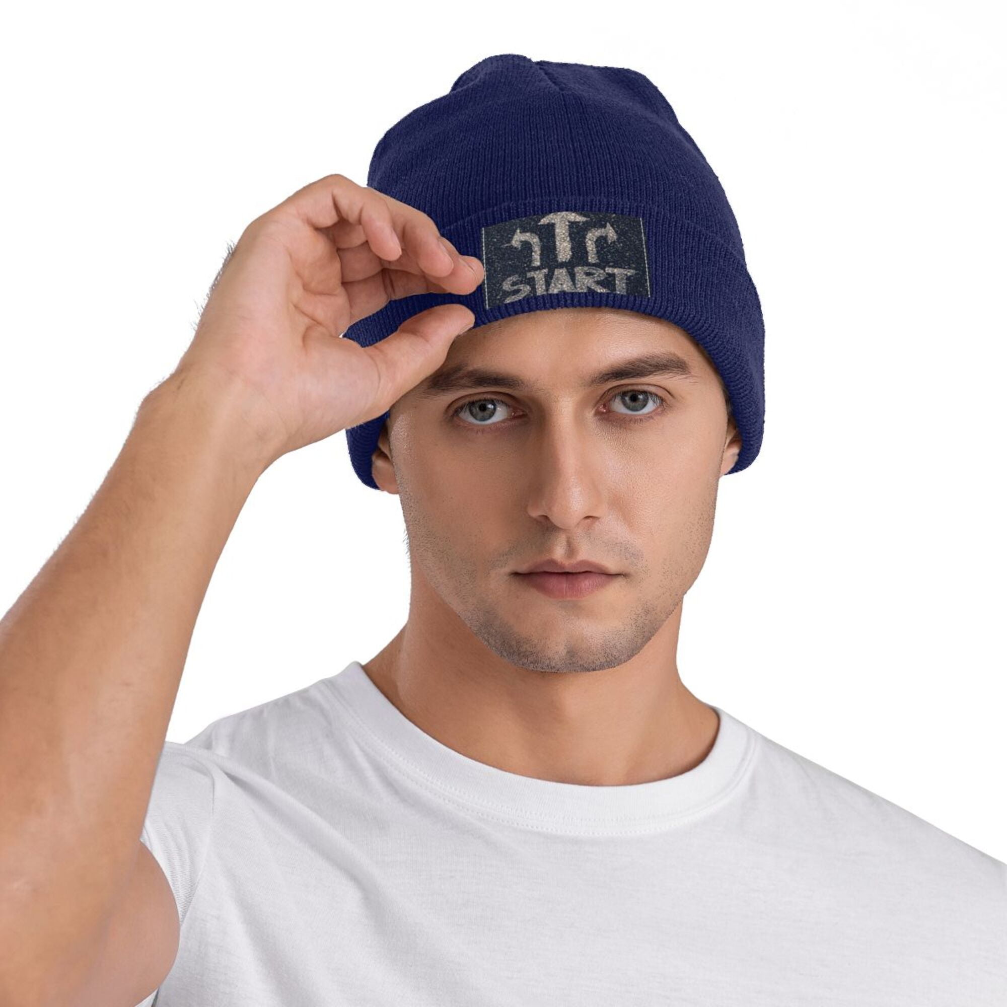 帽子 Bucktail Knit Beanie ZICANCN Knit Beanie Hat-Direction Turn Arrows Winter Cap Soft Warm