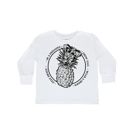 

Inktastic Grow Tall Stay Sweet Wear a Crown Pineapple Queen Gift Toddler Toddler Girl Long Sleeve T-Shirt