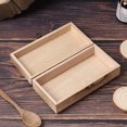 thumbnail image 2 of 1PC Retro Jewelry Box Desktop Natural Wood Clamshell Storage Decoration Wooden, 2 of 5