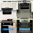 thumbnail image 3 of Joeaonz 30-Inch Stainless Steel Wall Mount Range Hood with 3-Speed Exhaust Filter, 3 of 9