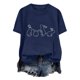 thumbnail image 4 of Tops de Cuello Alto para las Mujeres Amante Impreso Camiseta Cuello Redondo Manga Corta, Poliéster Spandex, 4 of 7