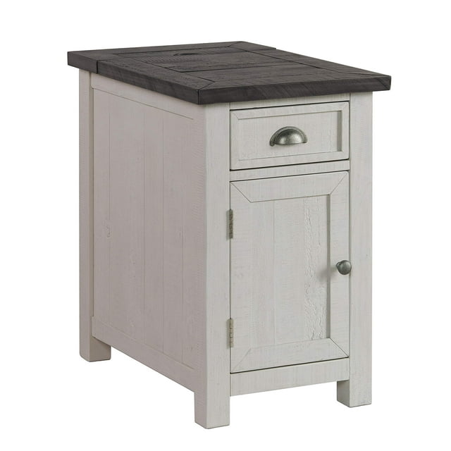 Martin Svensson Home Montery, Chairside Table, White with Grey Top