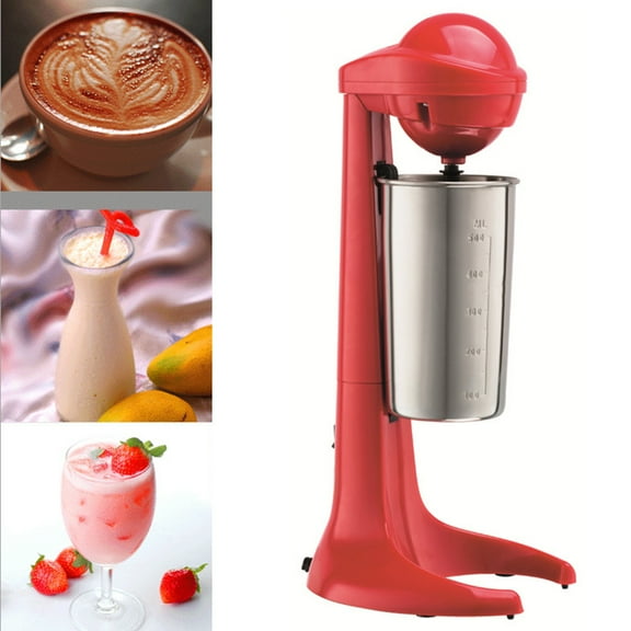 ChicHomey 100W 2-Speed Electric Milkshake Maker,Stainless Steel & Plastic Cup, 23000 RPM,Adjustable Speed Milkshake Maker for Home & Commercial Use Red