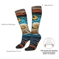 thumbnail image 6 of Fotbe Whimsical Sailboat Ocean Art print Women's Men's Novelty Crew Socks Cotton Socks Knee High Socks for Walking,Running,Nurses,Pregnancy, 6 of 8